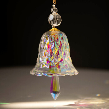 Crystal Wind Chimes Стъклена камбана Висяща Suncatcher Коледна украса Подарък за рожден ден Кристални камбани за сватбен сувенир