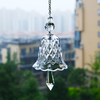 Crystal Wind Chimes Стъклена камбана Висяща Suncatcher Коледна украса Подарък за рожден ден Кристални камбани за сватбен сувенир