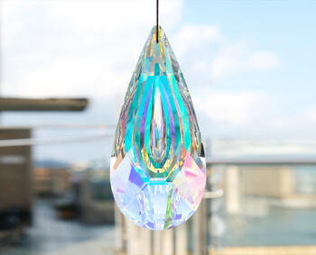 12 см кристална призма Висящ орнамент на прозореца Suncatcher Цветен кристал с многостранна призма Rainbow Maker Коледен домашен декор