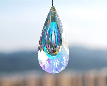 12 см кристална призма Висящ орнамент на прозореца Suncatcher Цветен кристал с многостранна призма Rainbow Maker Коледен домашен декор