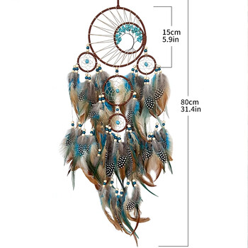 Dream Catcher Vintage Wind Chime Κρεμαστό στολίδι Διακόσμηση σπιτιού Ινδική φυσική πέτρα Tree of Life Dream Catcher Διακόσμηση τοίχου