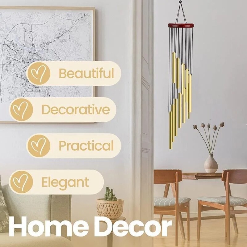 12 toru Tuulekellad ripats alumiiniumtoru metalltoru tuulekellad kellad rõdu õueaed kodu rippuv kaunistus