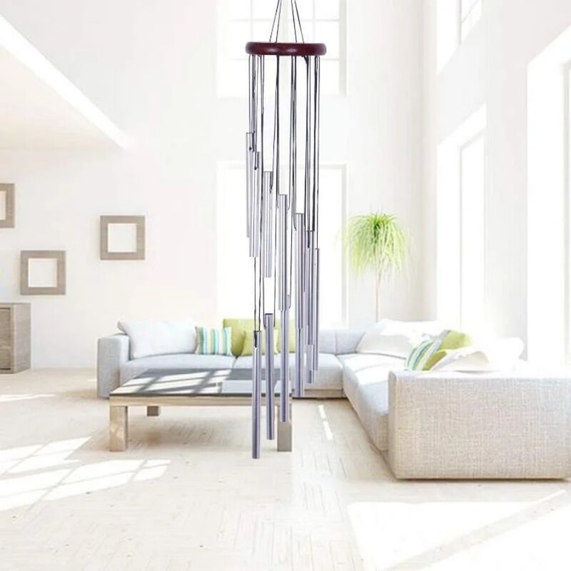 12 toru Tuulekellad ripats alumiiniumtoru metalltoru tuulekellad kellad rõdu õueaed kodu rippuv kaunistus