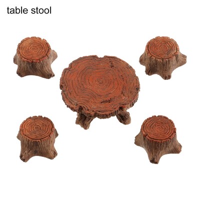 Miniatuursed taburetid Laud Mini pink Parktool Kujukesed Mikromaastik Haldjas Aiakaunistus Nukumaja kaunistus Peokaunistus Kingitus