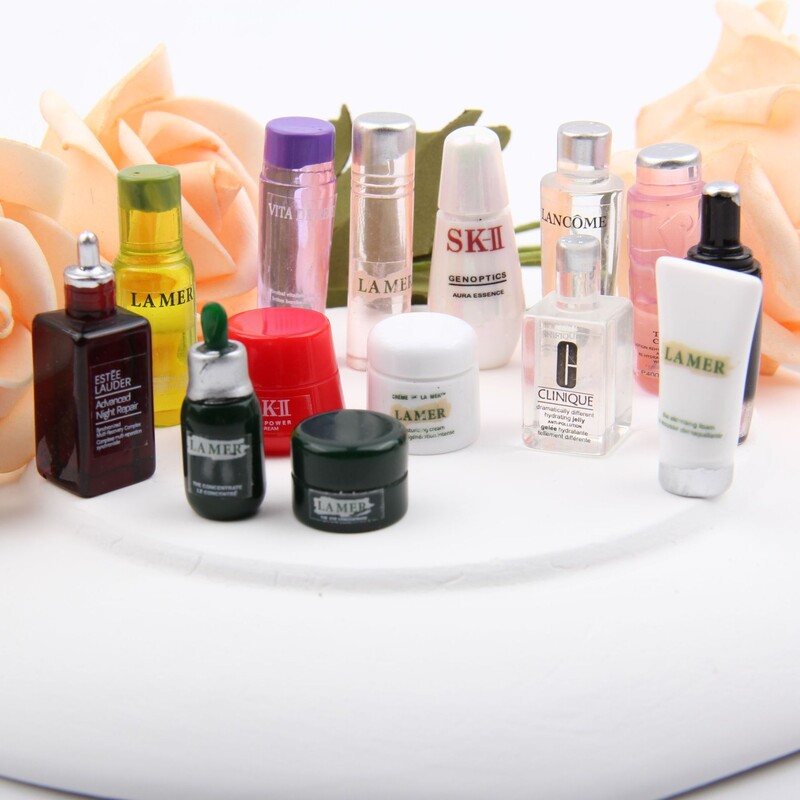 Nukumaja 7tk Mini Beauty Skincare Scene Scale Kosmeetika Pudel Nukumaja Vaigu Simulatsioon Kawaii Nuku Kodukaunistuse Aksessuaarid