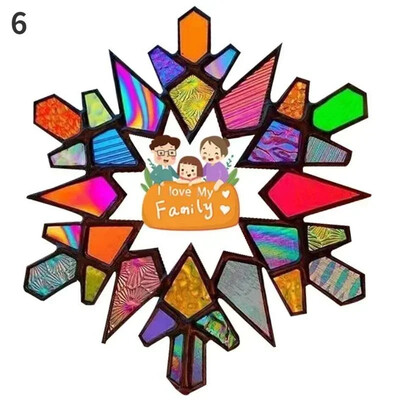 Κρεμαστό παράθυρο από βιτρό Κηρήθρα πολύχρωμη πεταλούδα μέλισσα Βιτρώ Πάνελ από βιτρό Κρεμαστό παράθυρο Hummingbird