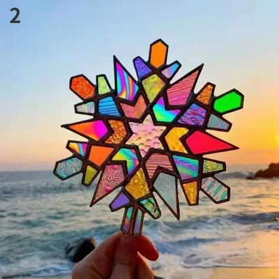 Κρεμαστό παράθυρο από βιτρό Κηρήθρα πολύχρωμη πεταλούδα μέλισσα Βιτρώ Πάνελ από βιτρό Κρεμαστό παράθυρο Hummingbird