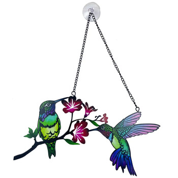 Πολύχρωμα Birds Iron Crafts Wind Chimes Μπαλκόνι Κρεμαστά Παράθυρο Μεταλλικά Πουλιά Wind Chime Δημιουργική διακόσμηση για το σπίτι