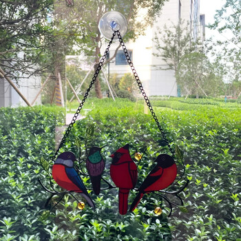 Πολύχρωμα Birds Iron Crafts Wind Chimes Μπαλκόνι Κρεμαστά Παράθυρο Μεταλλικά Πουλιά Wind Chime Δημιουργική διακόσμηση για το σπίτι