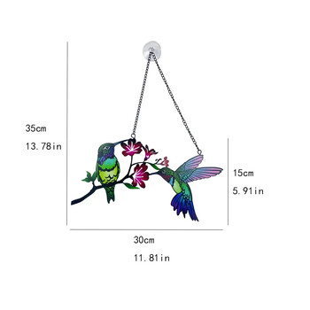 Πολύχρωμα Birds Iron Crafts Wind Chimes Μπαλκόνι Κρεμαστά Παράθυρο Μεταλλικά Πουλιά Wind Chime Δημιουργική διακόσμηση για το σπίτι