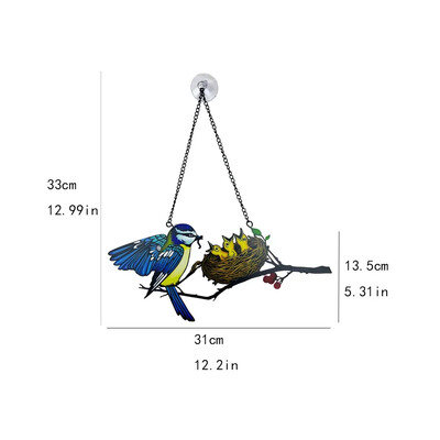 Värvilised linnud rauast käsitöö tuulekellad rõdu aken rippuvad ripatsid metallist linnud tuulekell Loov kaunistus koduks