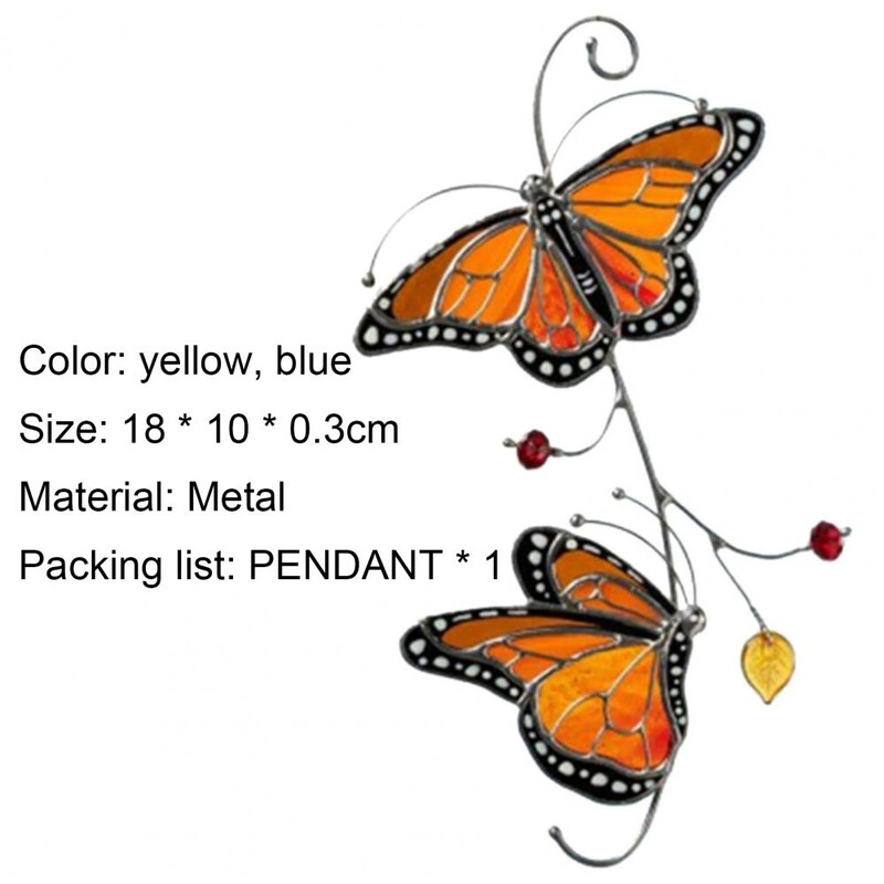 Κρεμαστό Κρεμαστό Παράθυρο Πεταλούδα Κρεμαστό Στολίδι Γάντζος Σχέδιο Ζωντανό Διακόσμηση παραθύρου πεταλούδα Monarch για το Πασχαλινό Πρωτοχρονιά