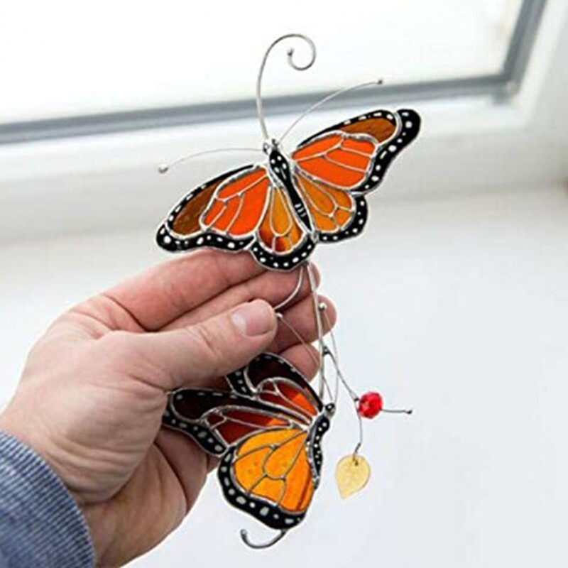Κρεμαστό Κρεμαστό Παράθυρο Πεταλούδα Κρεμαστό Στολίδι Γάντζος Σχέδιο Ζωντανό Διακόσμηση παραθύρου πεταλούδα Monarch για το Πασχαλινό Πρωτοχρονιά