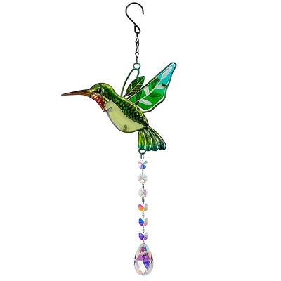 Cristal clopoței de vânt Prisme Curcubeu Suncatcher Fereastră Pandantiv Colibri Fluture Agățat Captor de lumină Acasa Grădină Decorare