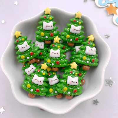 10 tk Vaigu värviline jõulupuu pärg Jänes karu hirv lameda seljaga kivi multifilm jõulukujuke väljalõigete album DIY Decor Käsitöö