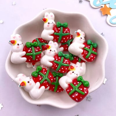 10 tk Vaigu värviline jõulupuu pärg Jänes karu hirv lameda seljaga kivi multifilm jõulukujuke väljalõigete album DIY Decor Käsitöö