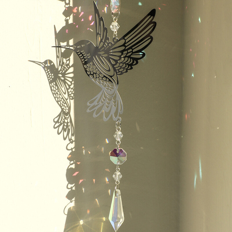 Hummingbird Sun catcher Κρεμαστό Κομψό πουλί μινιμαλιστικό Στολίδι τοίχου κρεβατοκάμαρας για Family Friends Kids Gift Sun catcher