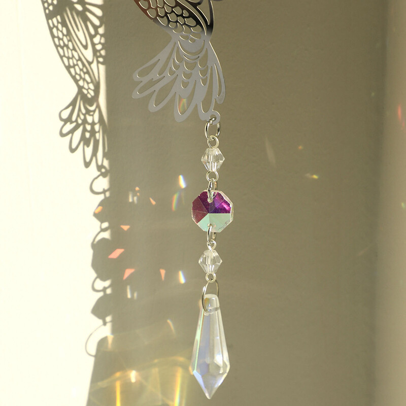 Hummingbird Sun catcher Κρεμαστό Κομψό πουλί μινιμαλιστικό Στολίδι τοίχου κρεβατοκάμαρας για Family Friends Kids Gift Sun catcher