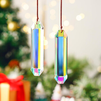 Crystal Prism Sun Catcher Ярка светлина, улавяща блясък Crystal Prism за Деня на благодарността Нова година Подарък Декорация на прозорци на домашен офис