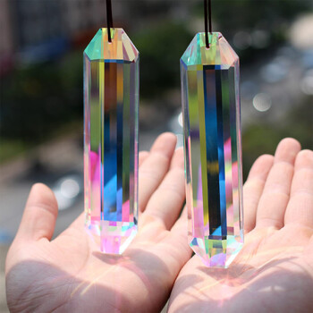 Crystal Prism Sun Catcher Ярка светлина, улавяща блясък Crystal Prism за Деня на благодарността Нова година Подарък Декорация на прозорци на домашен офис