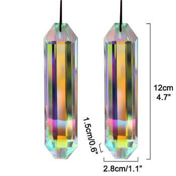 Crystal Prism Sun Catcher Ярка светлина, улавяща блясък Crystal Prism за Деня на благодарността Нова година Подарък Декорация на прозорци на домашен офис