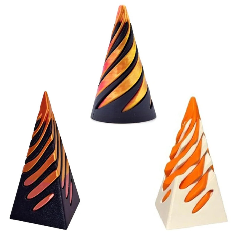 2024. aasta võimatu püramiidi läbipääsuskulptuur 3D-prinditud spiraaliga koonusega dekompressiooniga dekoratiivsed kaunistused