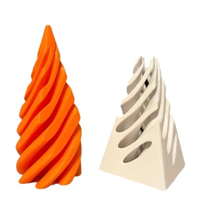 Impossible Pyramid Passthrough Sculpture 3D Printed Spiral Cone Jucărie Combinație Piramida Egipteană Display Statuie Desktop Deco