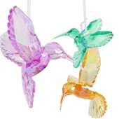 3 tk akrüülist koolibri kaunistused rippuvad sillerdavad läbipaistvad koolibri ripatsid kristalllinnu päikesepüüdja aknakaunistusega mälestusmärk