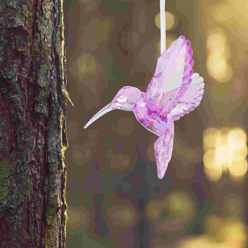 3 tk akrüülist koolibri kaunistused rippuvad sillerdavad läbipaistvad koolibri ripatsid kristalllinnu päikesepüüdja aknakaunistusega mälestusmärk