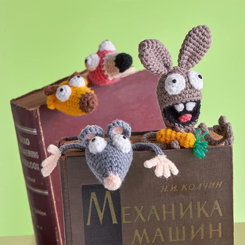 3D Animal Cartoon Bookmark Bookmark Creative Book Πλεκτομηχανές με βελονάκι DIY Χειροποίητο σελιδοδείκτη Σχολική κρεμάστρα γραφικής ύλης Κλιπ βιβλίου