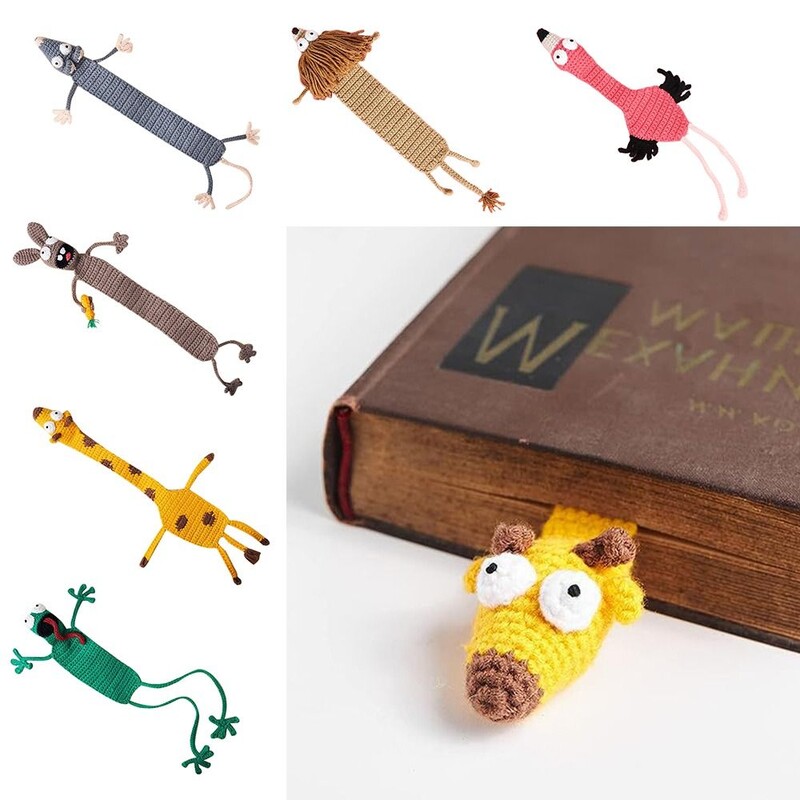 3D Animal Cartoon Bookmark Bookmark Creative Book Πλεκτομηχανές με βελονάκι DIY Χειροποίητο σελιδοδείκτη Σχολική κρεμάστρα γραφικής ύλης Κλιπ βιβλίου