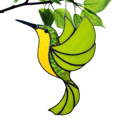 Koolibri Tuulekellad Päikesepüüdja Akrüülvitraaž rippuv ripats Aknakaunistus Ornament Aiakaunistus Käsitöö