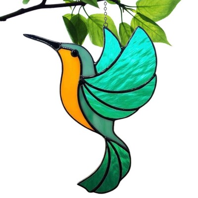 Koolibri Tuulekellad Päikesepüüdja Akrüülvitraaž rippuv ripats Aknakaunistus Ornament Aiakaunistus Käsitöö