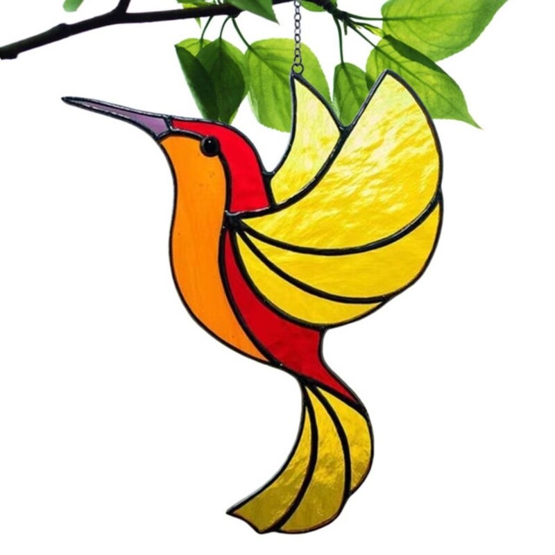 Koolibri Tuulekellad Päikesepüüdja Akrüülvitraaž rippuv ripats Aknakaunistus Ornament Aiakaunistus Käsitöö