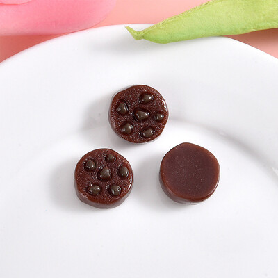 10 tk Šokolaadiküpsiste seeria vaigust lameda seljaga kabošonid juuksenõela jaoks meisterdamiseks ehted käsitöökaunistuste tarvikud