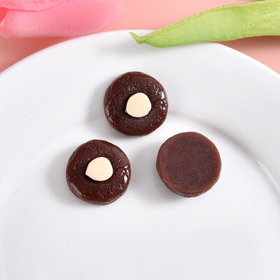 10 tk Šokolaadiküpsiste seeria vaigust lameda seljaga kabošonid juuksenõela jaoks meisterdamiseks ehted käsitöökaunistuste tarvikud