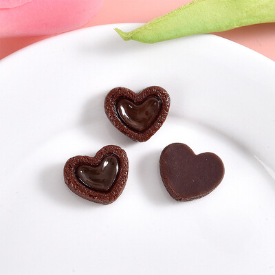10 tk Šokolaadiküpsiste seeria vaigust lameda seljaga kabošonid juuksenõela jaoks meisterdamiseks ehted käsitöökaunistuste tarvikud