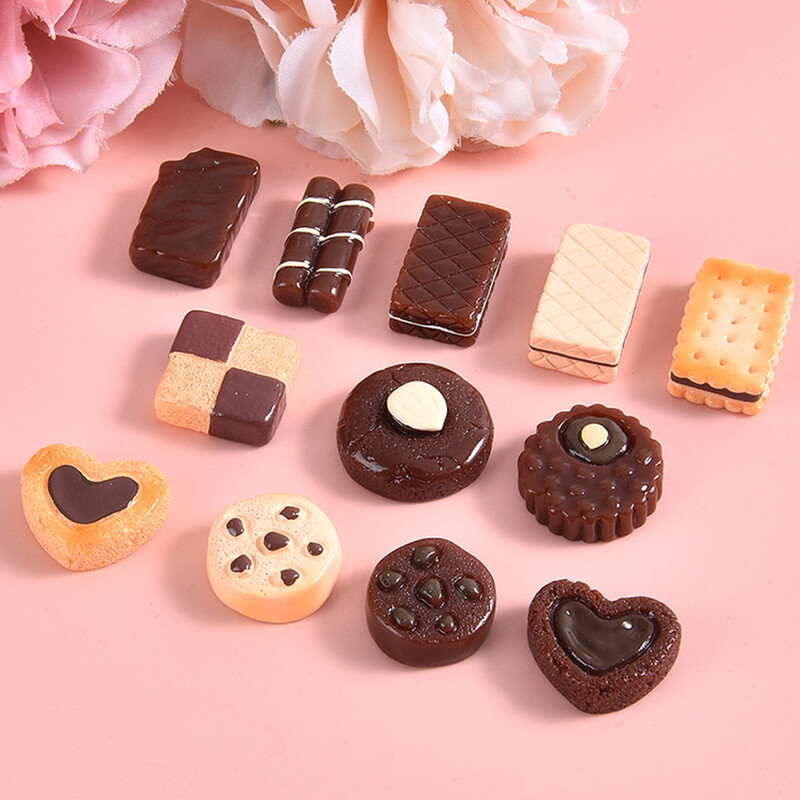 10 tk Šokolaadiküpsiste seeria vaigust lameda seljaga kabošonid juuksenõela jaoks meisterdamiseks ehted käsitöökaunistuste tarvikud