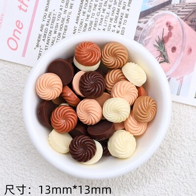 30 τμχ Νέα χαριτωμένη ρητίνη καρτούν με προσομοίωση σοκολάτας, μπισκότα, φύλλα, σειρά γραμμάτων επίπεδη πλάτη Scrapbooking DIY κοσμήματα