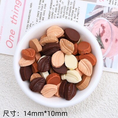 30 τμχ Νέα χαριτωμένη ρητίνη καρτούν με προσομοίωση σοκολάτας, μπισκότα, φύλλα, σειρά γραμμάτων επίπεδη πλάτη Scrapbooking DIY κοσμήματα