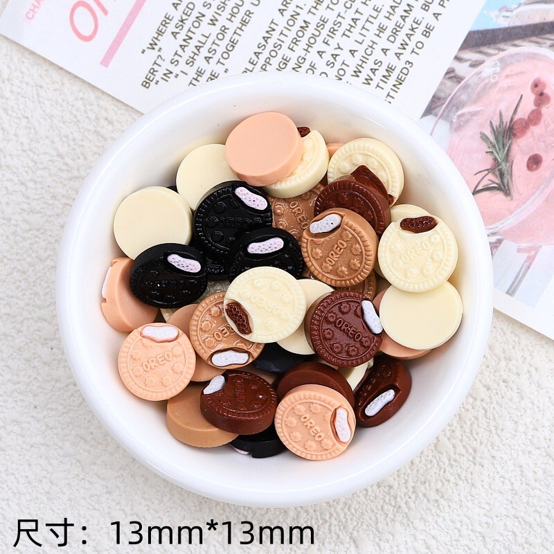 30 τμχ Νέα χαριτωμένη ρητίνη καρτούν με προσομοίωση σοκολάτας, μπισκότα, φύλλα, σειρά γραμμάτων επίπεδη πλάτη Scrapbooking DIY κοσμήματα