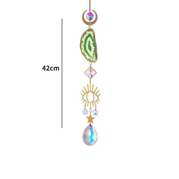 Suncatcher Crystal Sun and Moon Crystals Prism Rainbow Sun Catcher Διακόσμηση κήπου Κρεμαστό παράθυρο Διακοσμητικό βεράντας