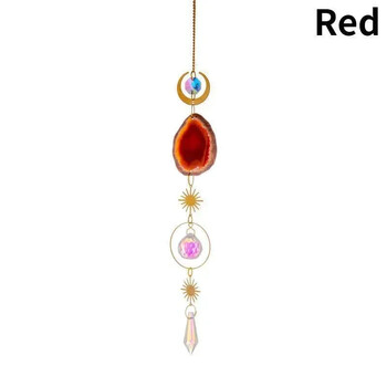 Suncatcher Crystal Sun and Moon Crystals Prism Rainbow Sun Catcher Διακόσμηση κήπου Κρεμαστό παράθυρο Διακοσμητικό βεράντας