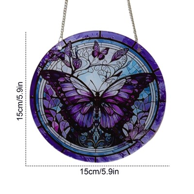 Creative Butterfly Suncatchers For Windows Πολύχρωμα Dragonfly Butterfly Decor windows Βιτρώ Διακοσμητικά Suncatchers