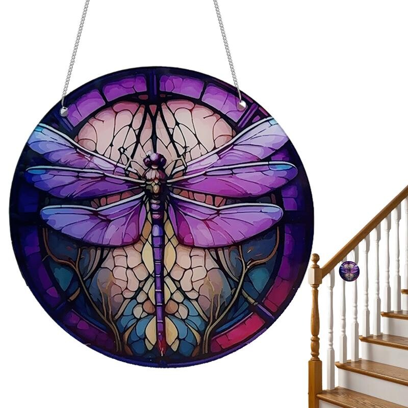Creative Butterfly Suncatchers For Windows Πολύχρωμα Dragonfly Butterfly Decor windows Βιτρώ Διακοσμητικά Suncatchers