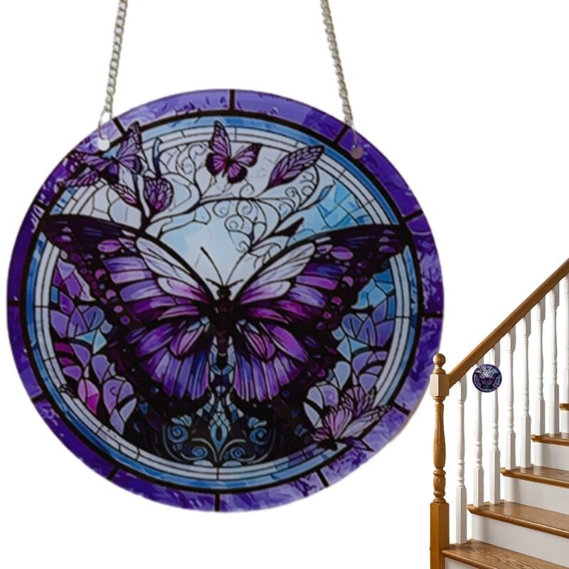 Creative Butterfly Suncatchers For Windows Πολύχρωμα Dragonfly Butterfly Decor windows Βιτρώ Διακοσμητικά Suncatchers