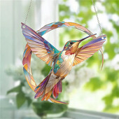 Cute Hummingbirds Suncatchers Outdoor Acrylic Accents Decor for Patios Decor Διακόσμηση σπιτιού Διακόσμηση κήπου εξωτερικού χώρου