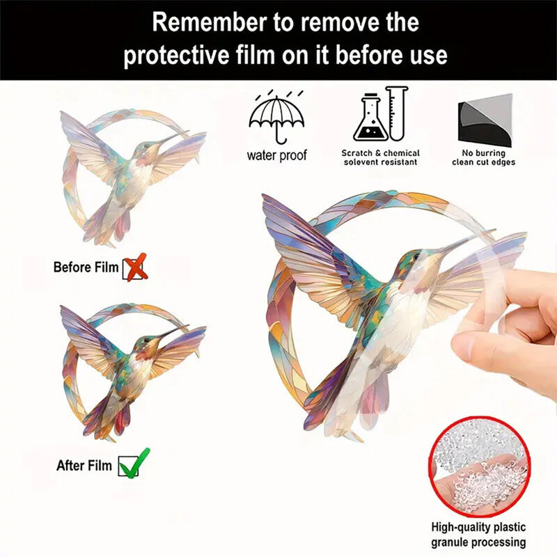 Cute Hummingbirds Suncatchers Outdoor Acrylic Accents Decor for Patios Decor Διακόσμηση σπιτιού Διακόσμηση κήπου εξωτερικού χώρου