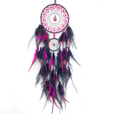 Dreamcatcher Viseći ukrasi od šarenog perja Kristalni ručno tkani zvončići Zidni ukrasi za dnevnu sobu Darovi za festivalsku zabavu