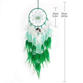 Dream Catcher Butterfly Висящи орнаменти Crystal Tree of Life Ръчно изработени цветни пера Wind Chimes Фестивални подаръци Декорация на дома